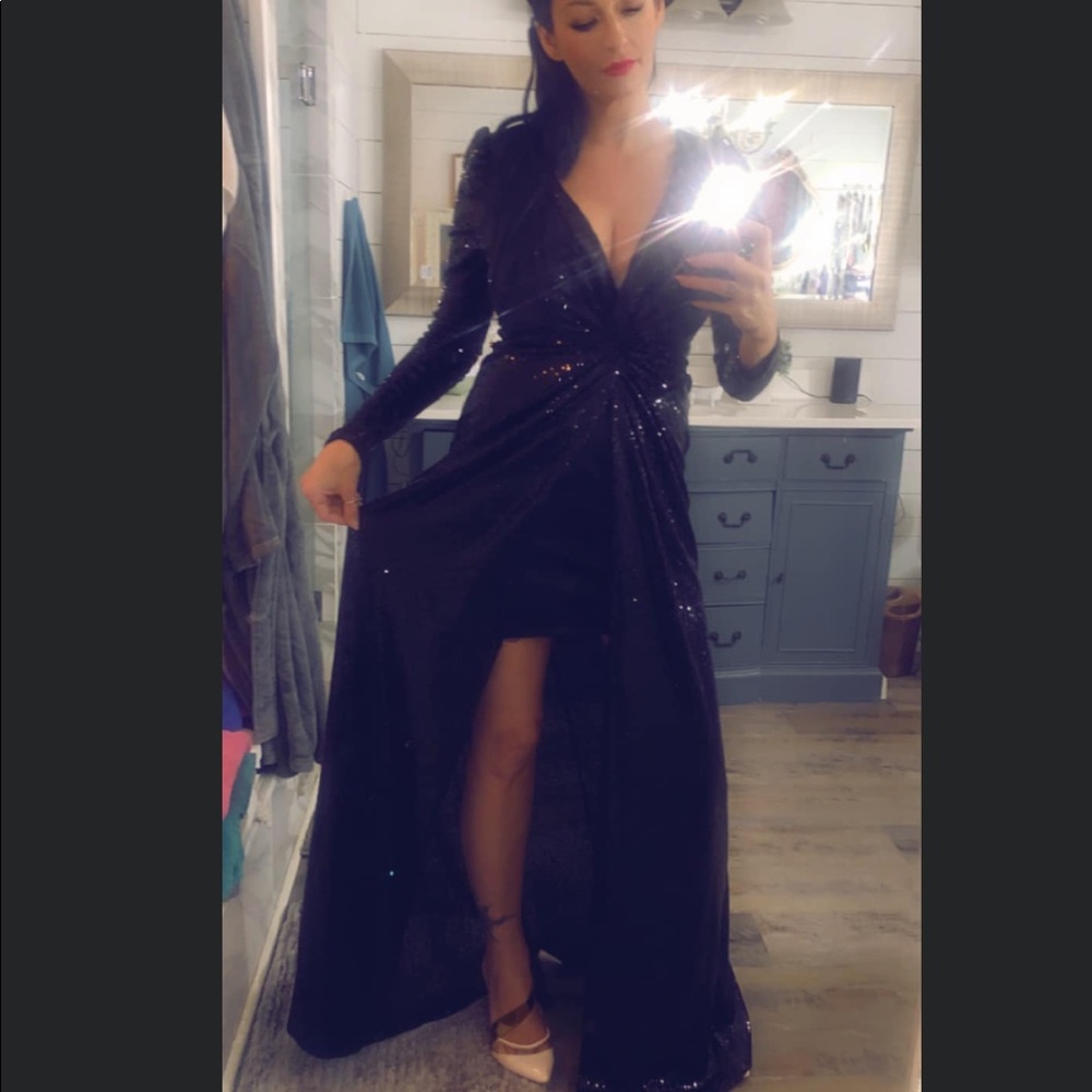 Black formal sequin dress